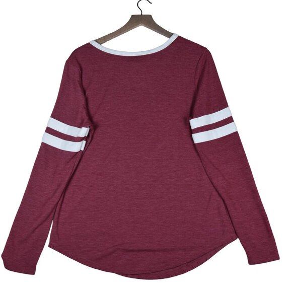 Harry Potter Hogwarts Baseball Long T Shirt Unisex L Red Pullover - Picture 6 of 6